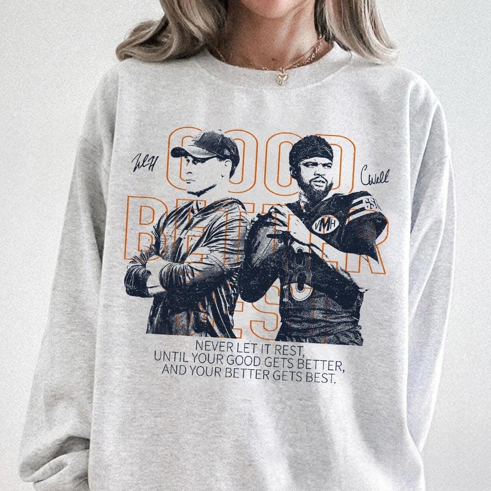 Caleb Williams x Ben Johnson Football Shirt – Chicago Football Graphic Tee