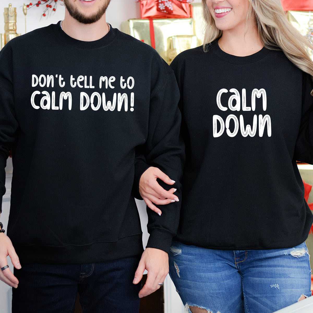 Calm Down Matching Hoodies For Couples