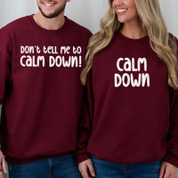 Calm Down Matching Hoodies For Couples