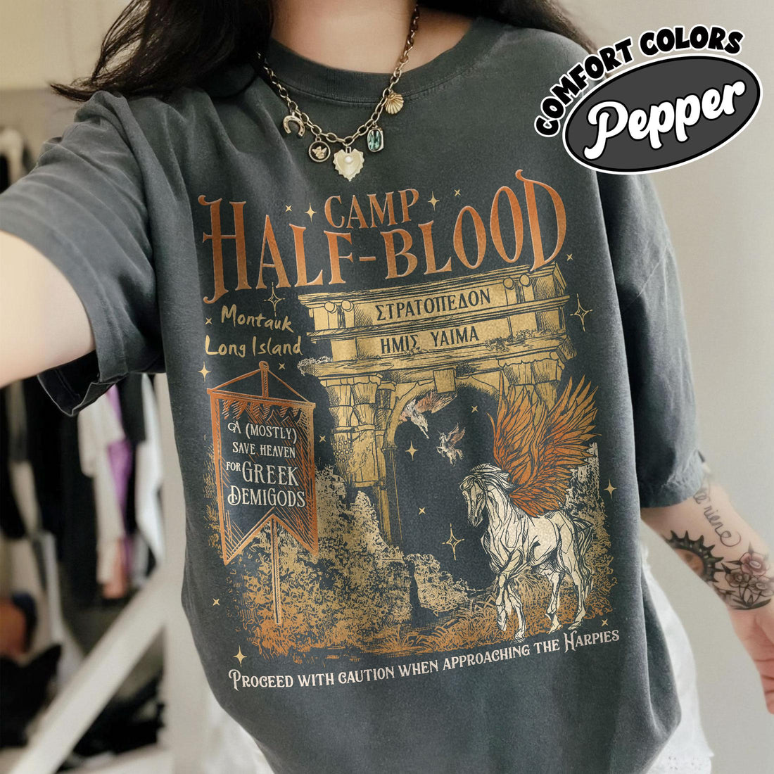 Greek Mythology Demigod Pegasus Shirt – Camp-Inspired Tee for Book Lovers