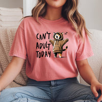 Can't Adult Today T-Shirt - Funny Cat Sarcastic Graphic Tee