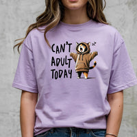 Can't Adult Today T-Shirt - Funny Cat Sarcastic Graphic Tee