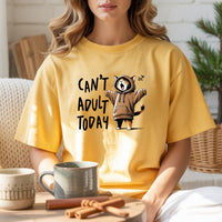 Can't Adult Today T-Shirt - Funny Cat Sarcastic Graphic Tee