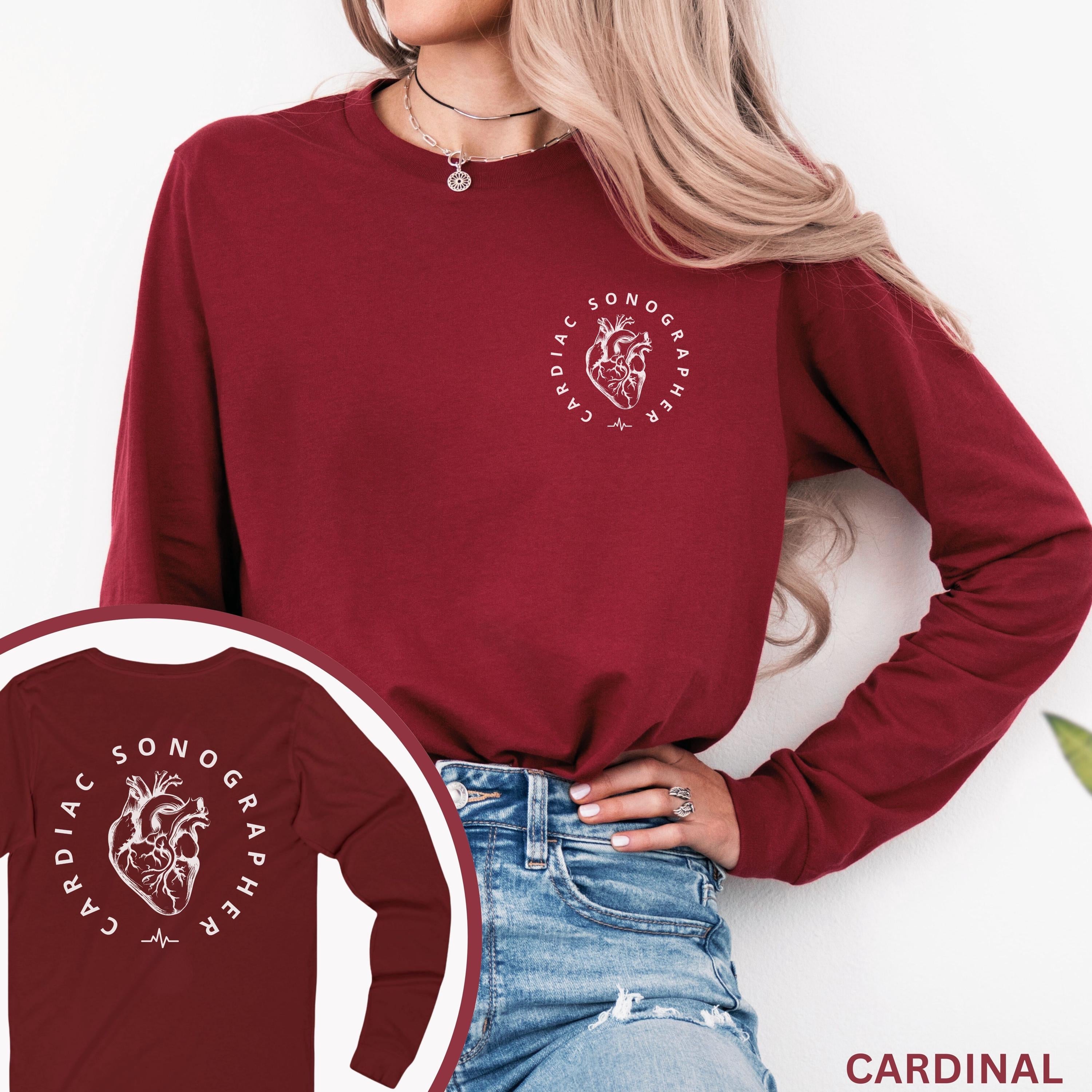 Cardiac Sonographer Long Sleeve Shirt – Echo Tech Apparel – Cardiology Unit Workwear