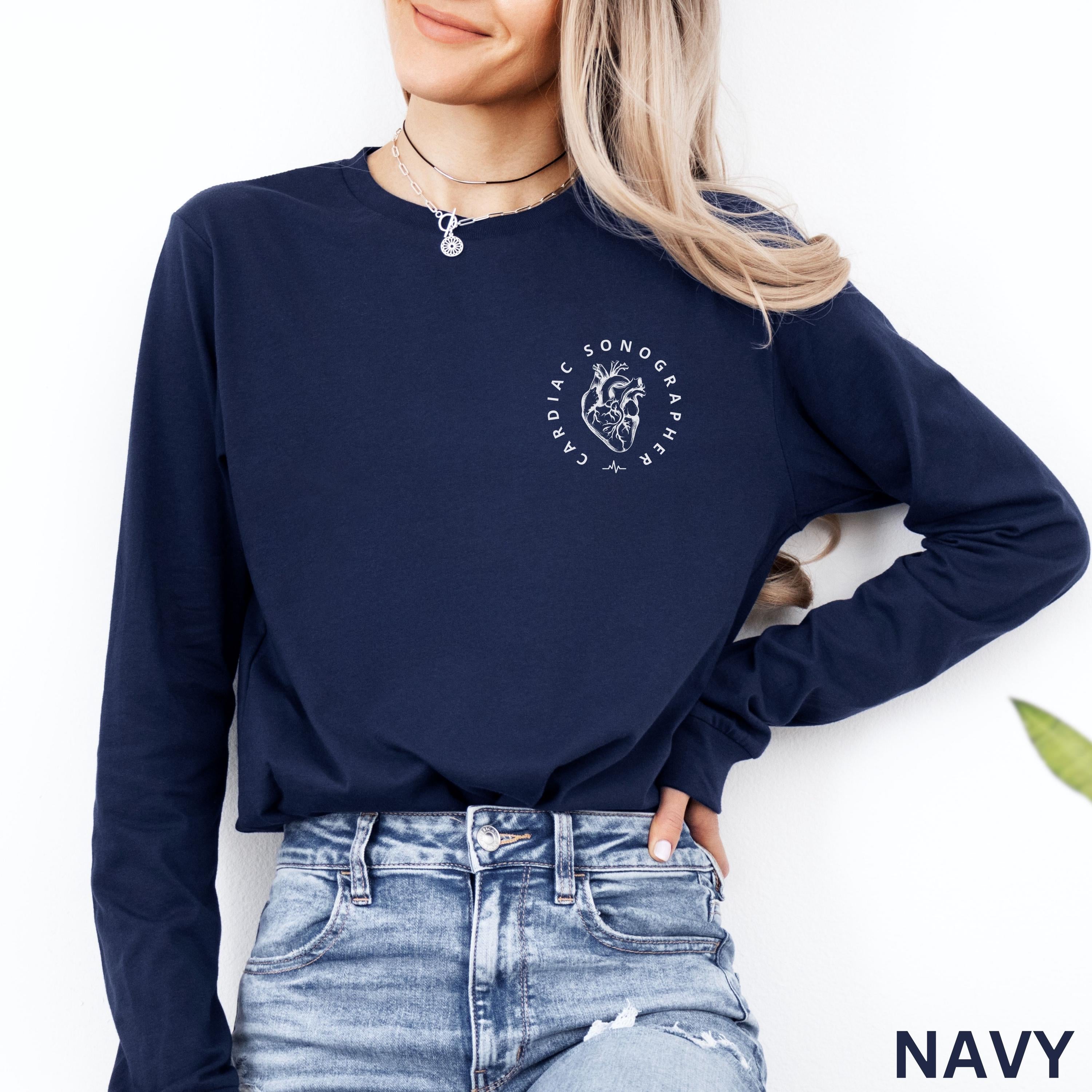 Cardiac Sonographer Long Sleeve Shirt – Echo Tech Apparel – Cardiology Unit Workwear