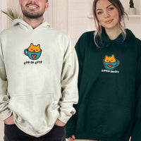 Cat Cup Love Matching Hoodies For Couples