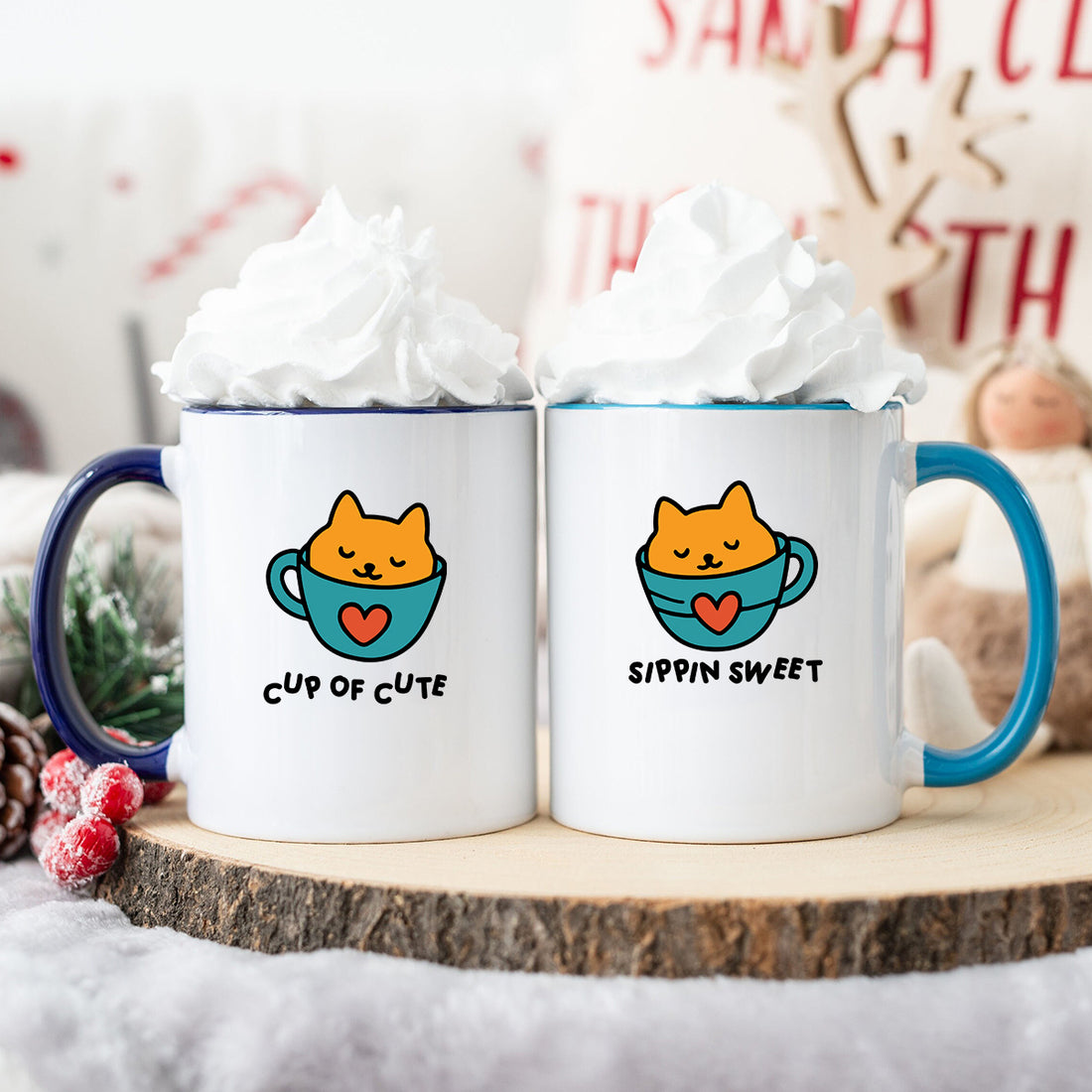 Cat Cup Love Matching Mugs For Couples