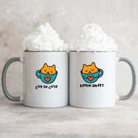 Cat Cup Love Matching Mugs For Couples
