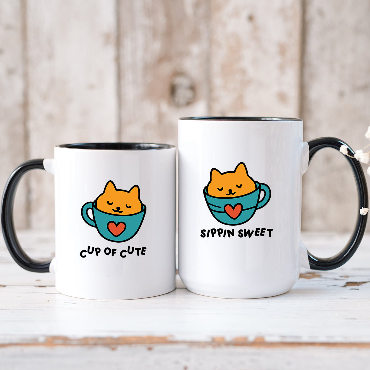 Cat Cup Love Matching Mugs For Couples