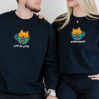 Cat Cup Love Matching Hoodies For Couples