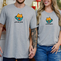 Cat Cup Love Matching T-Shirts For Couples