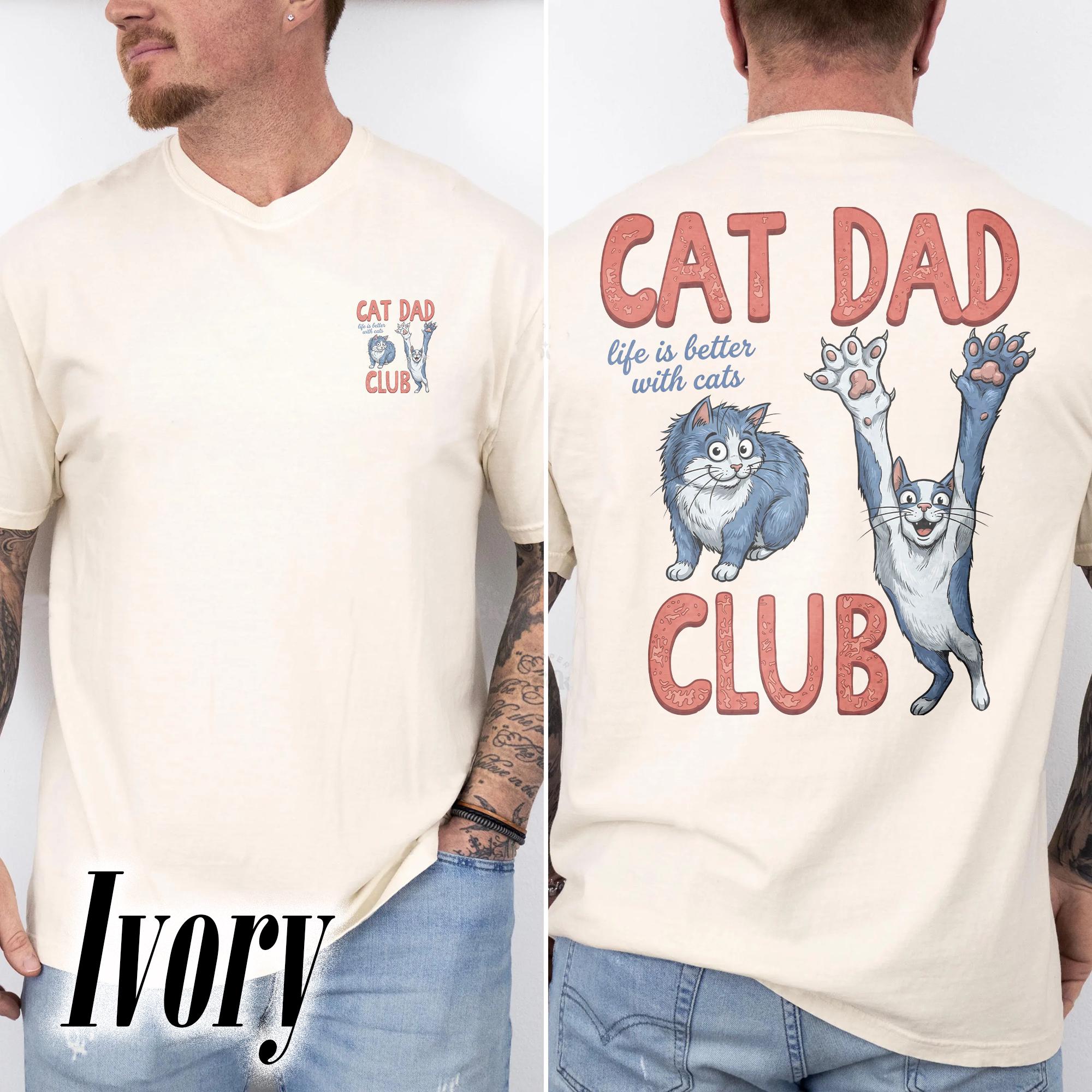 Cat Dad Club T-Shirt – Funny Cat Lover Graphic Tee