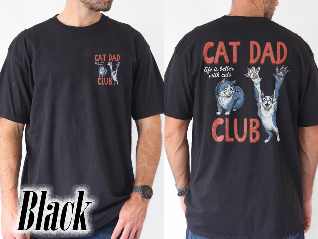 Cat Dad Club T-Shirt – Funny Cat Lover Graphic Tee