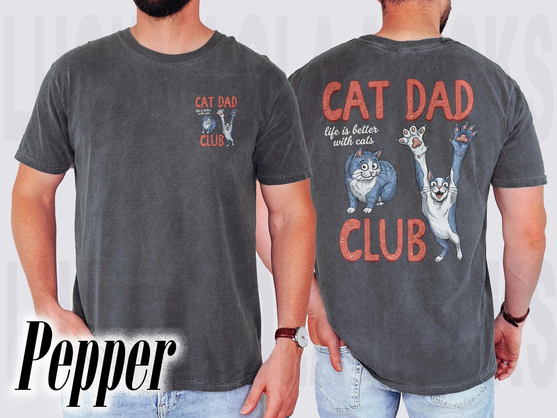 Cat Dad Club T-Shirt – Funny Cat Lover Graphic Tee