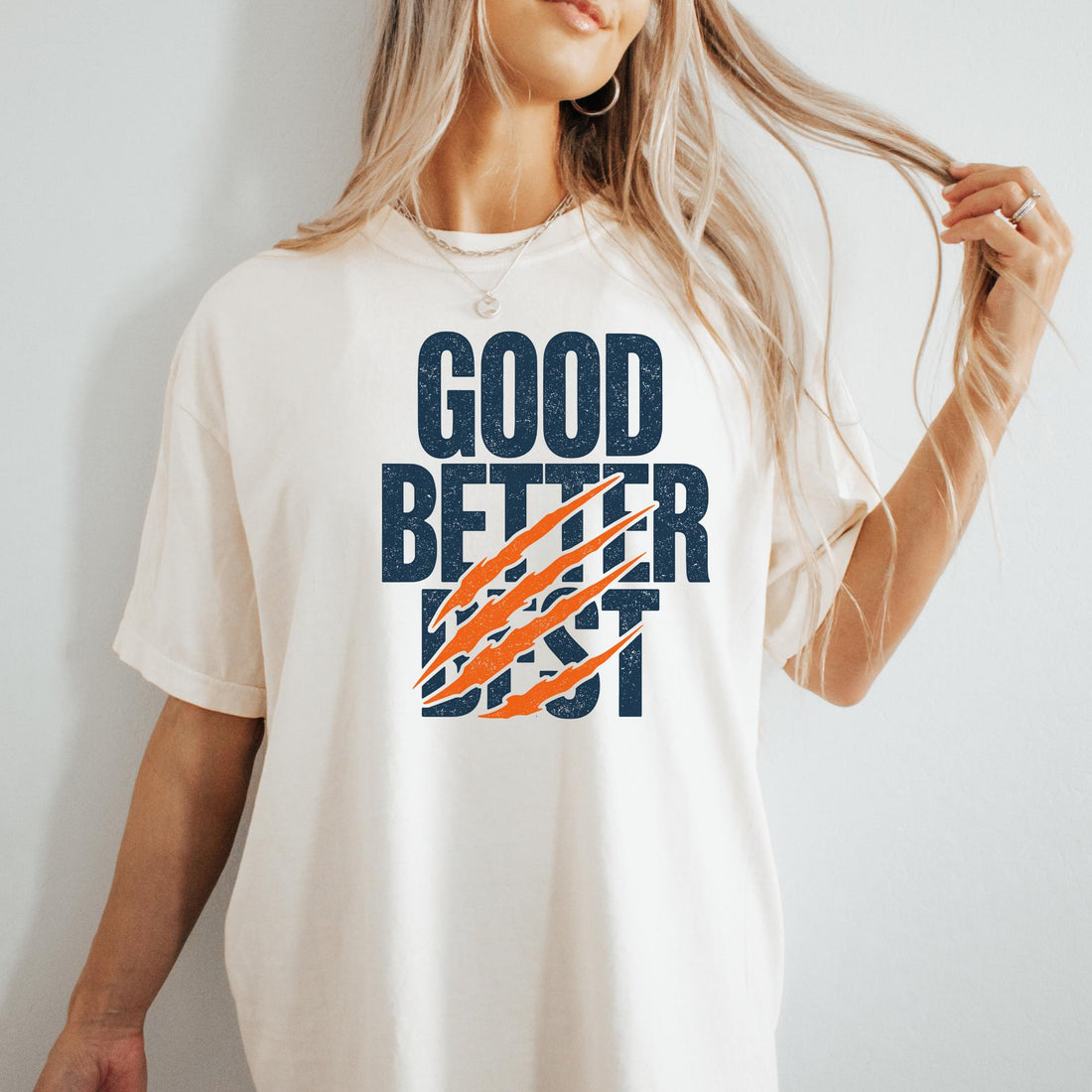 Chicago Football Good Better Best Sweatshirt – City Sports Fan Graphic