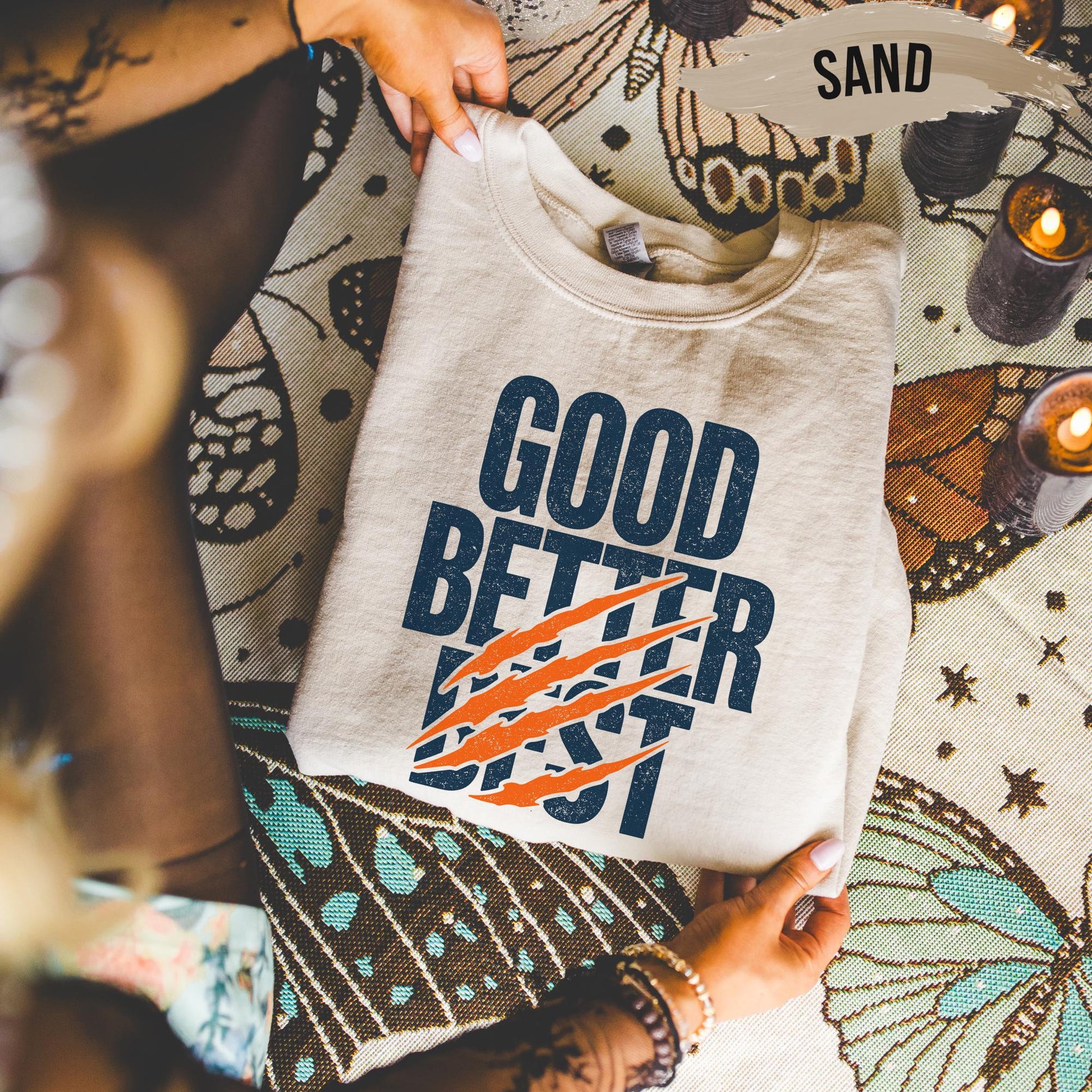 Chicago Football Good Better Best Sweatshirt – City Sports Fan Graphic