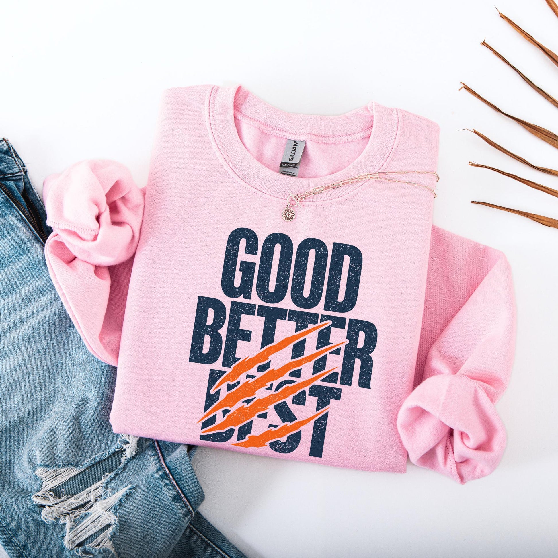 Chicago Football Good Better Best Sweatshirt – City Sports Fan Graphic