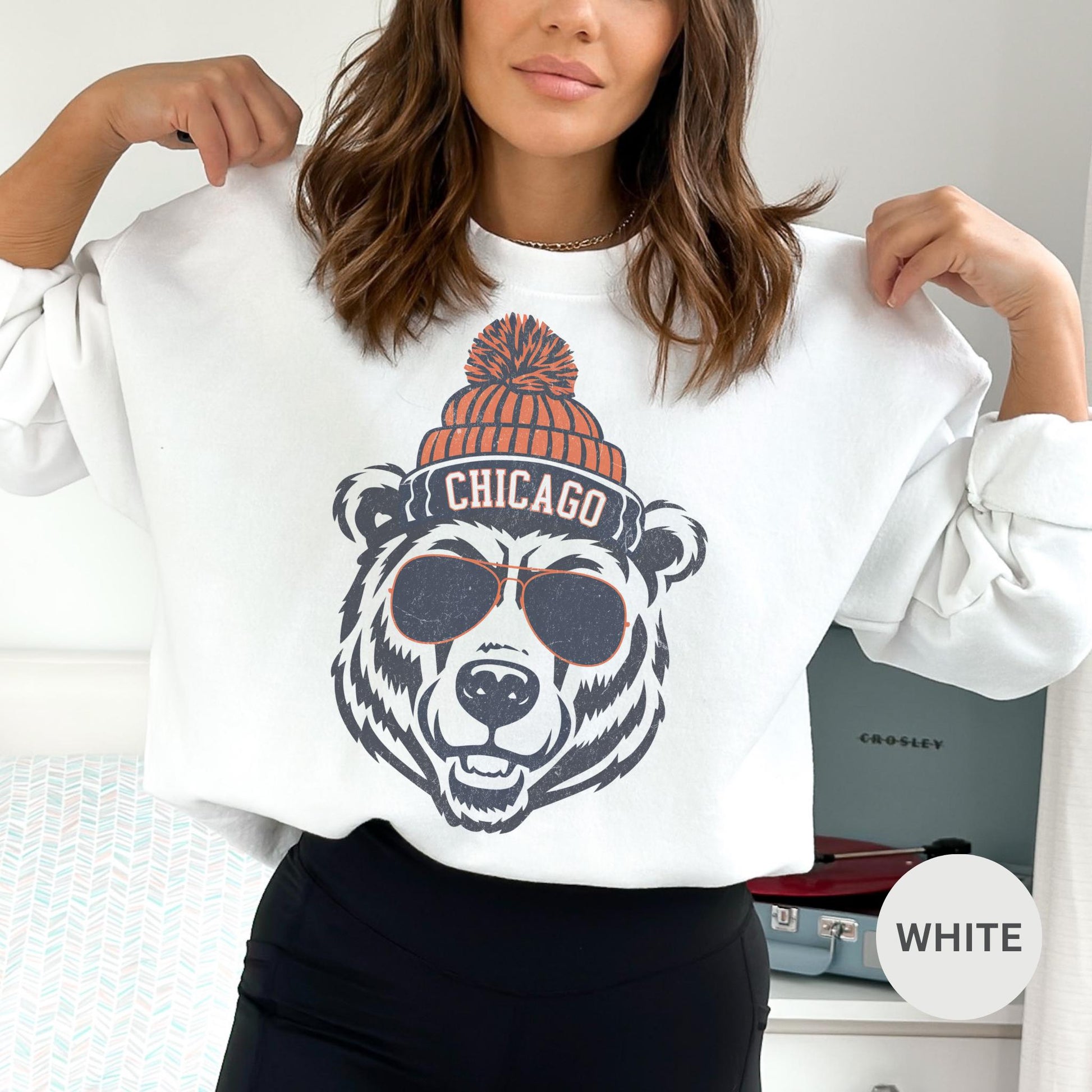 Chicago Football Inspired Crewneck Sweatshirt – Vintage Game Day Fan Gift