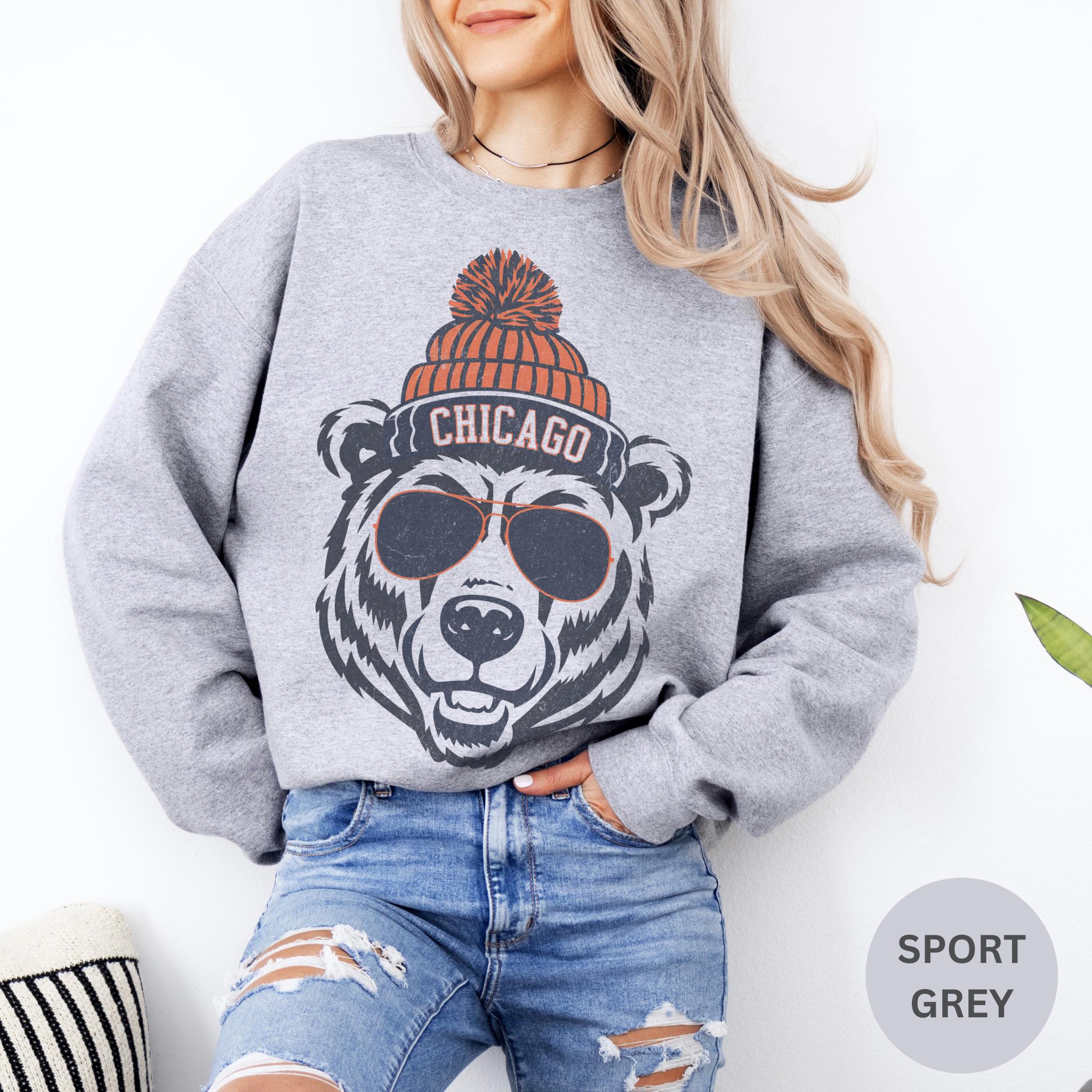 Chicago Football Inspired Crewneck Sweatshirt – Vintage Game Day Fan Gift