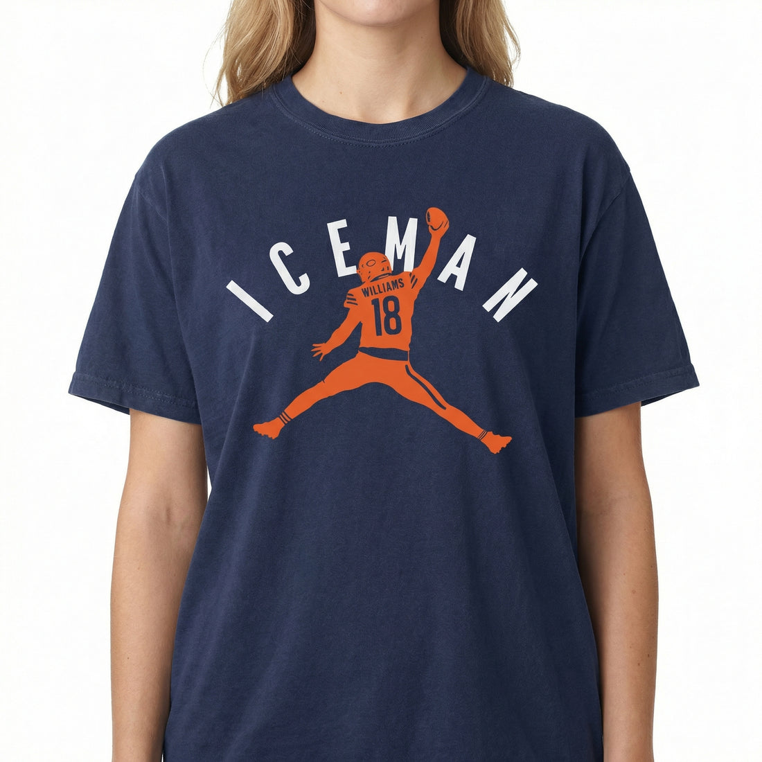 Chicago Iceman Graphic Football T-Shirt – Funny Cold-Blooded Football Fan Tee