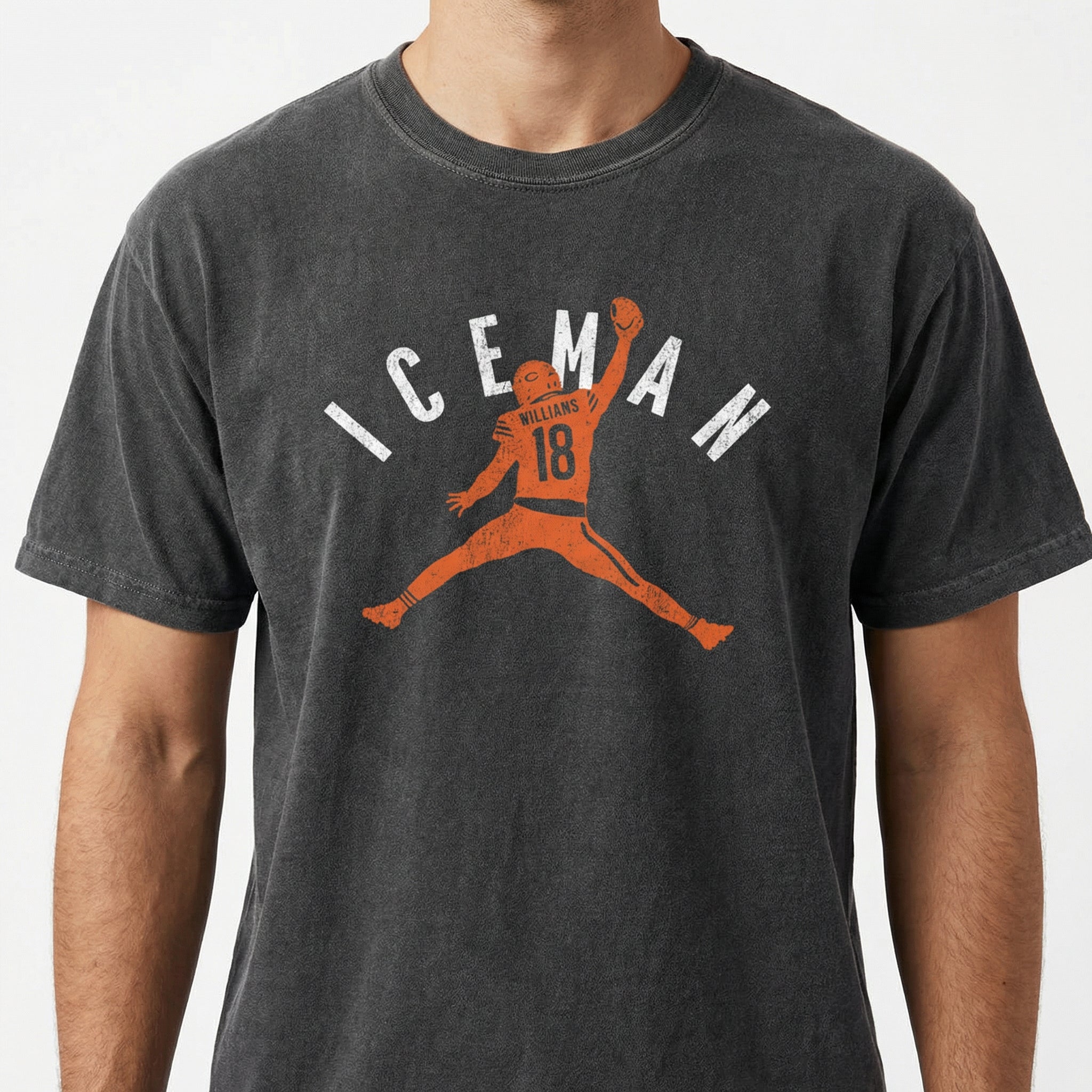 Chicago Iceman Graphic Football T-Shirt – Funny Cold-Blooded Football Fan Tee