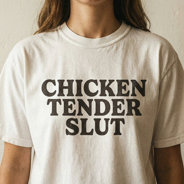 Chicken Tender Meme Graphic T-Shirt – Funny Gen Z Prank Unisex Tee