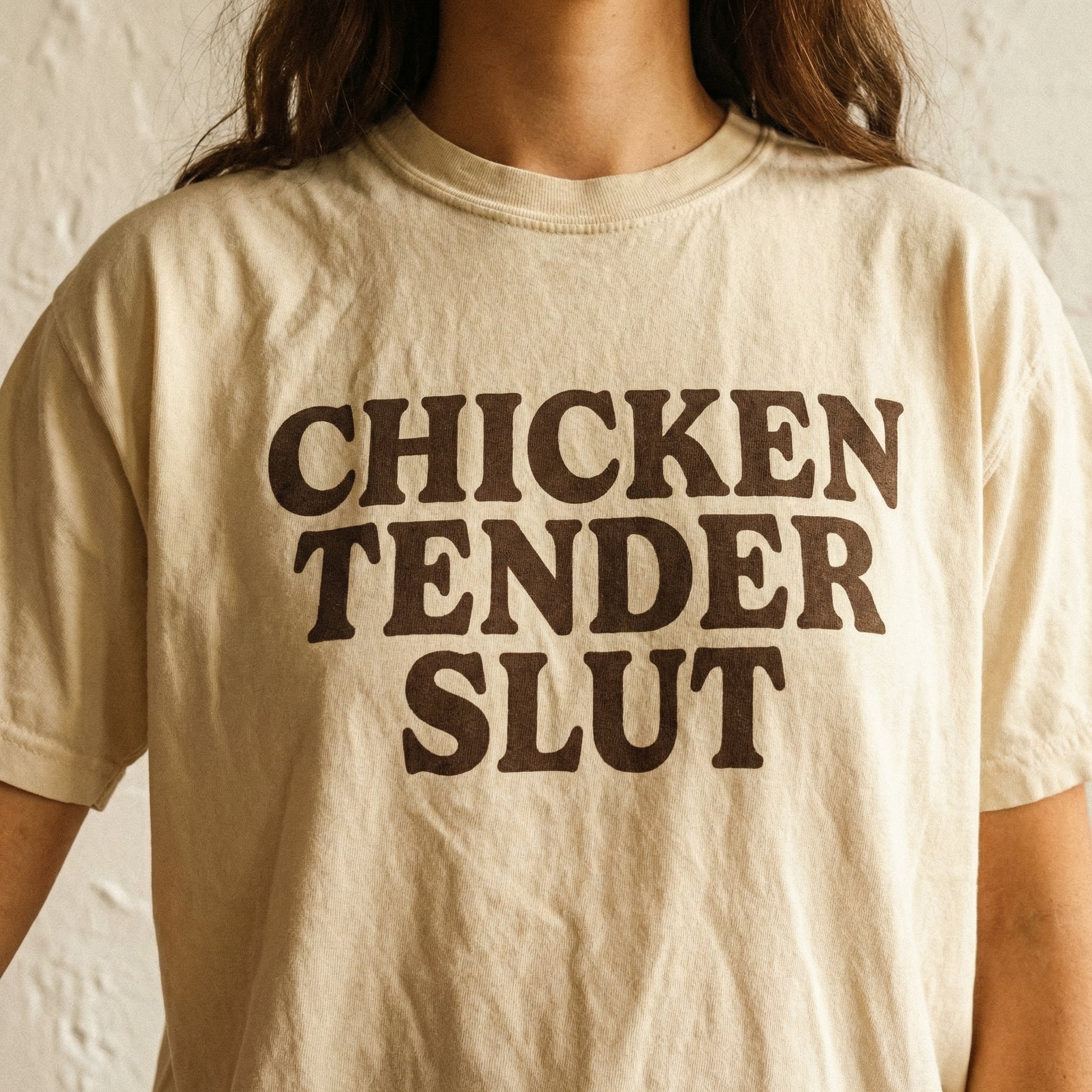 Chicken Tender Meme Graphic T-Shirt – Funny Gen Z Prank Unisex Tee