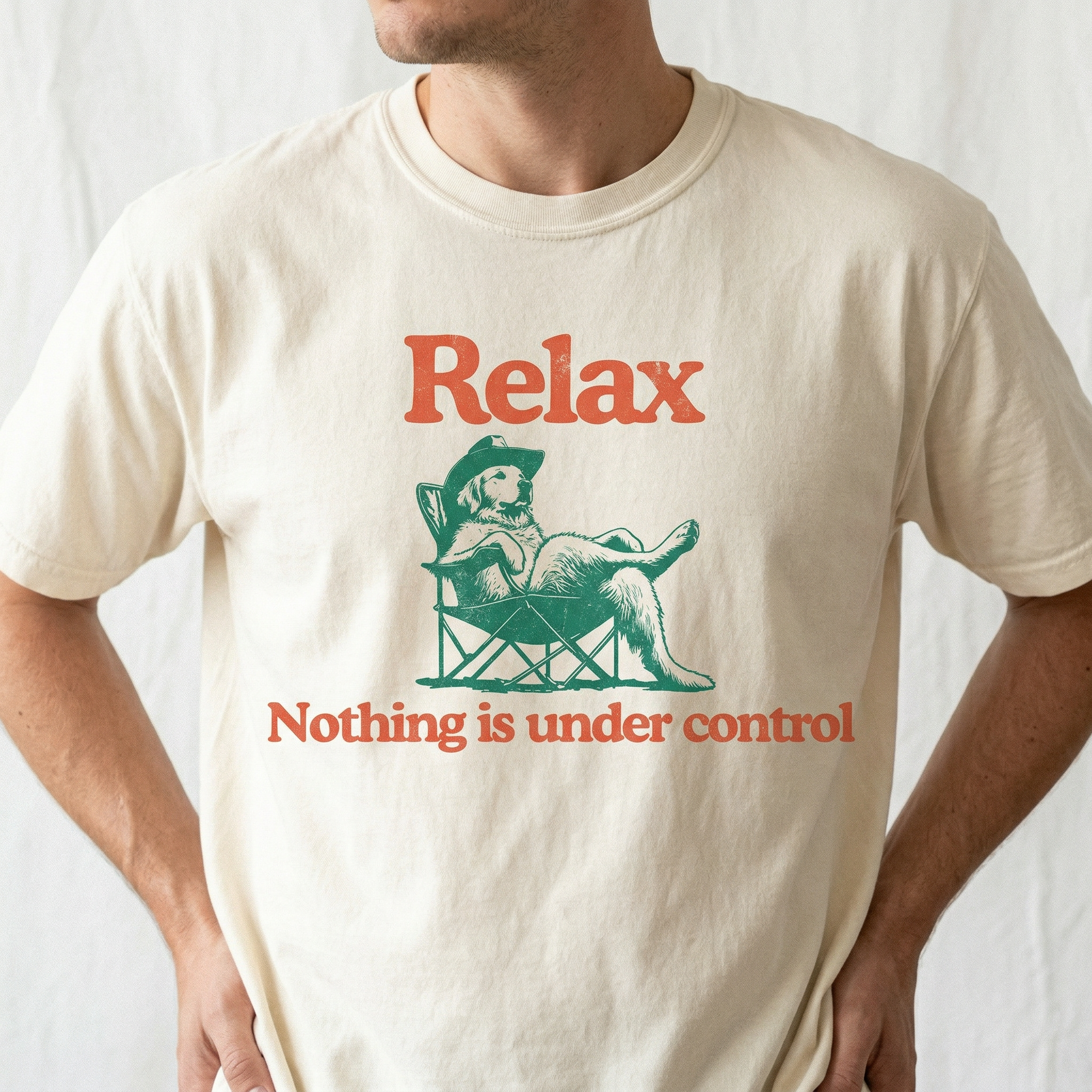 Chill Golden Retriever T-Shirt – Relax Nothing Is Under Control Funny Dog Tee