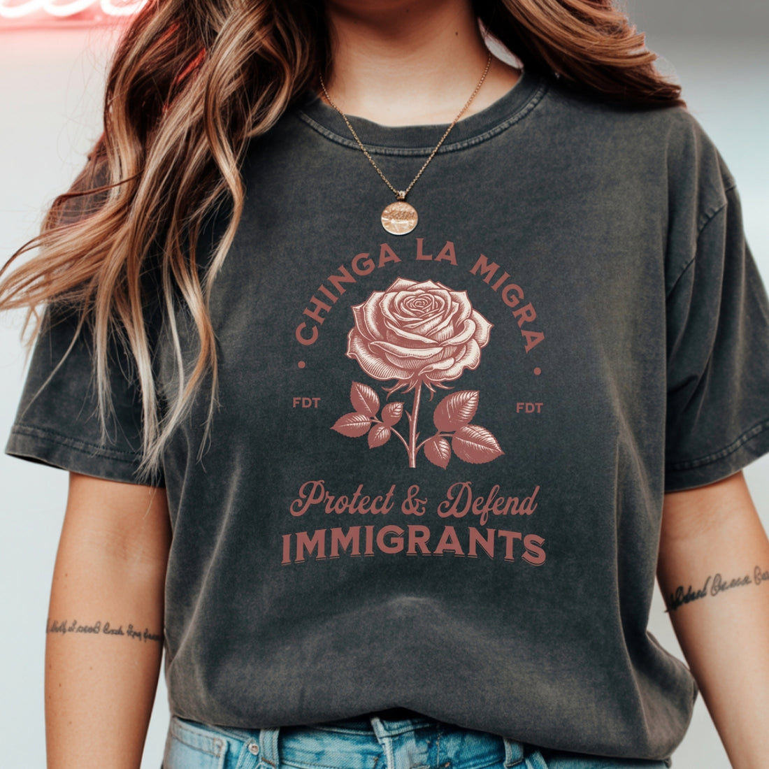 Chinga La Migra Protect Immigrants T-Shirt - Pro Immigration Rights Graphic Tee