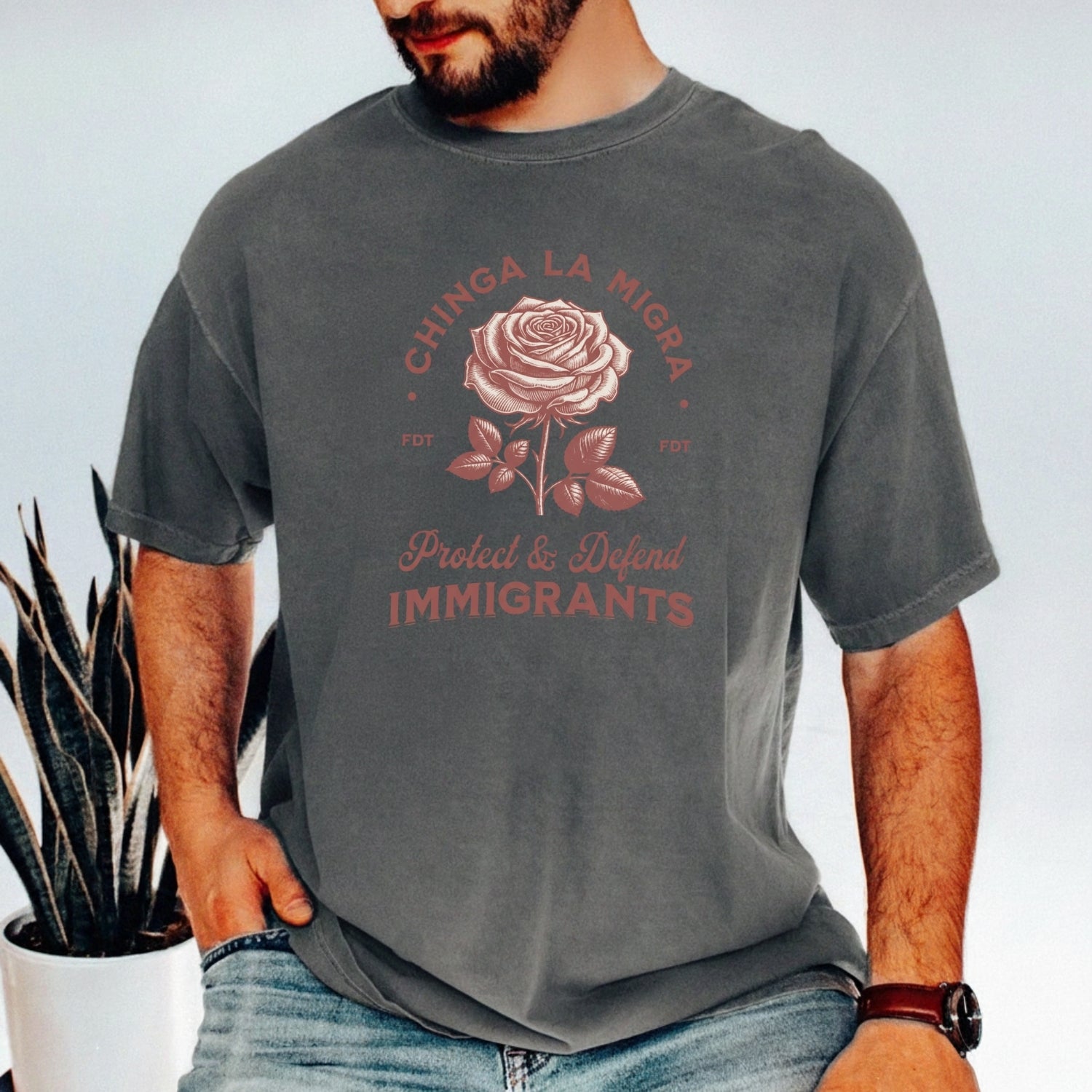 Chinga La Migra Protect Immigrants T-Shirt - Pro Immigration Rights Graphic Tee