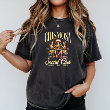 Chismosa Social Club T-Shirt - Retro Hispanic Humor Graphic Tee