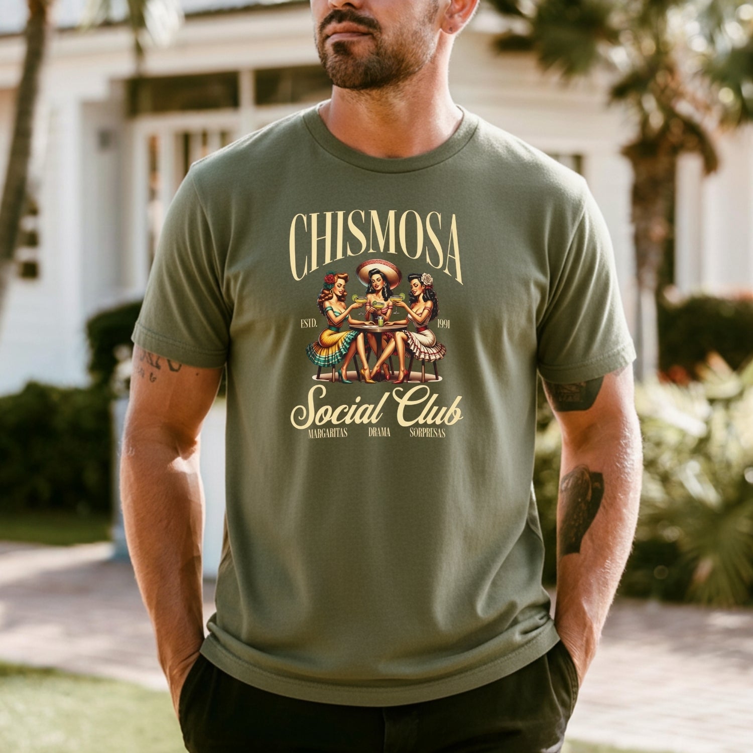 Chismosa Social Club T-Shirt - Retro Hispanic Humor Graphic Tee