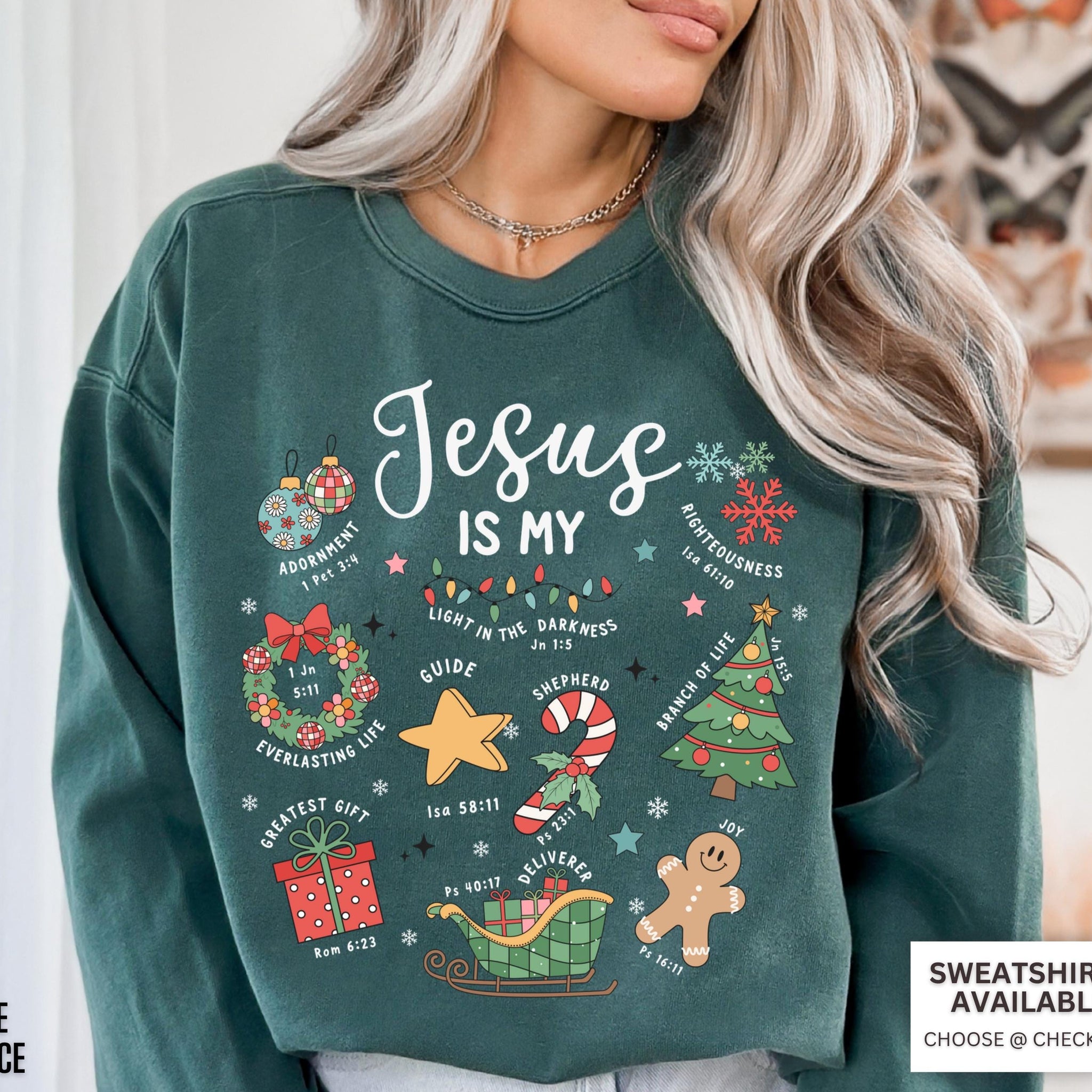 Christian Christmas Sweatshirt – Jesus Birth Faith Holiday Graphic Pullover