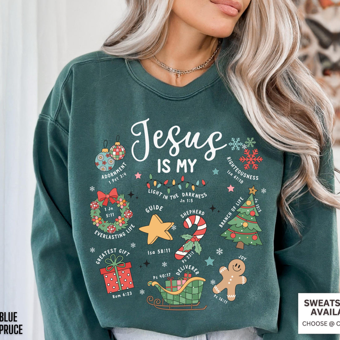 Christian Christmas Sweatshirt – Jesus Birth Faith Holiday Graphic Pullover