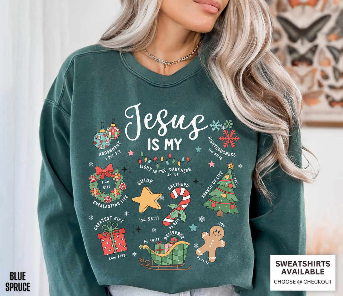 Christian Christmas Sweatshirt – Jesus Birth Faith Holiday Graphic Pullover