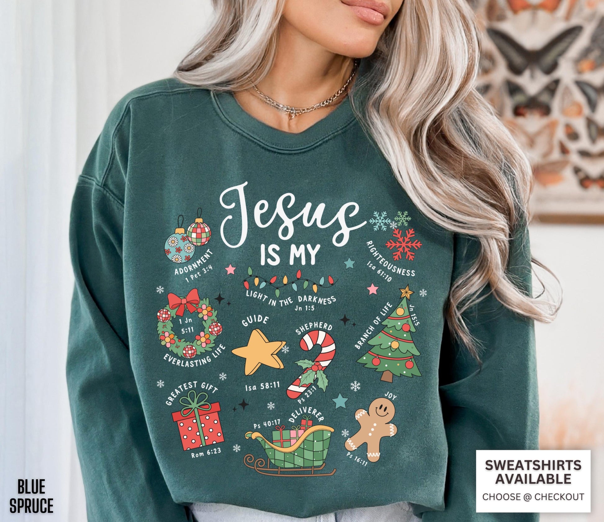 Christian Christmas Sweatshirt – Jesus Birth Faith Holiday Graphic Pullover