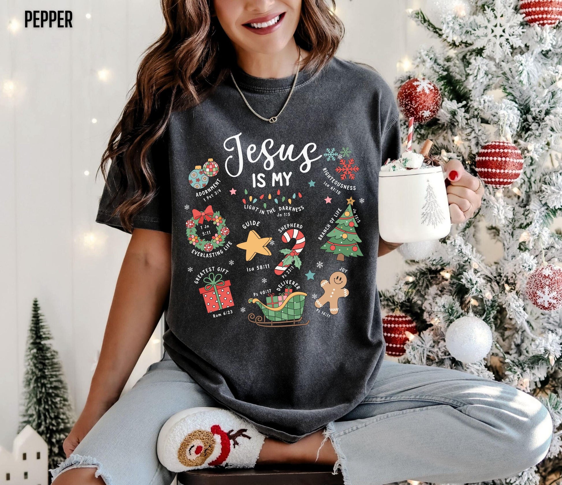 Christian Christmas Sweatshirt – Jesus Birth Faith Holiday Graphic Pullover