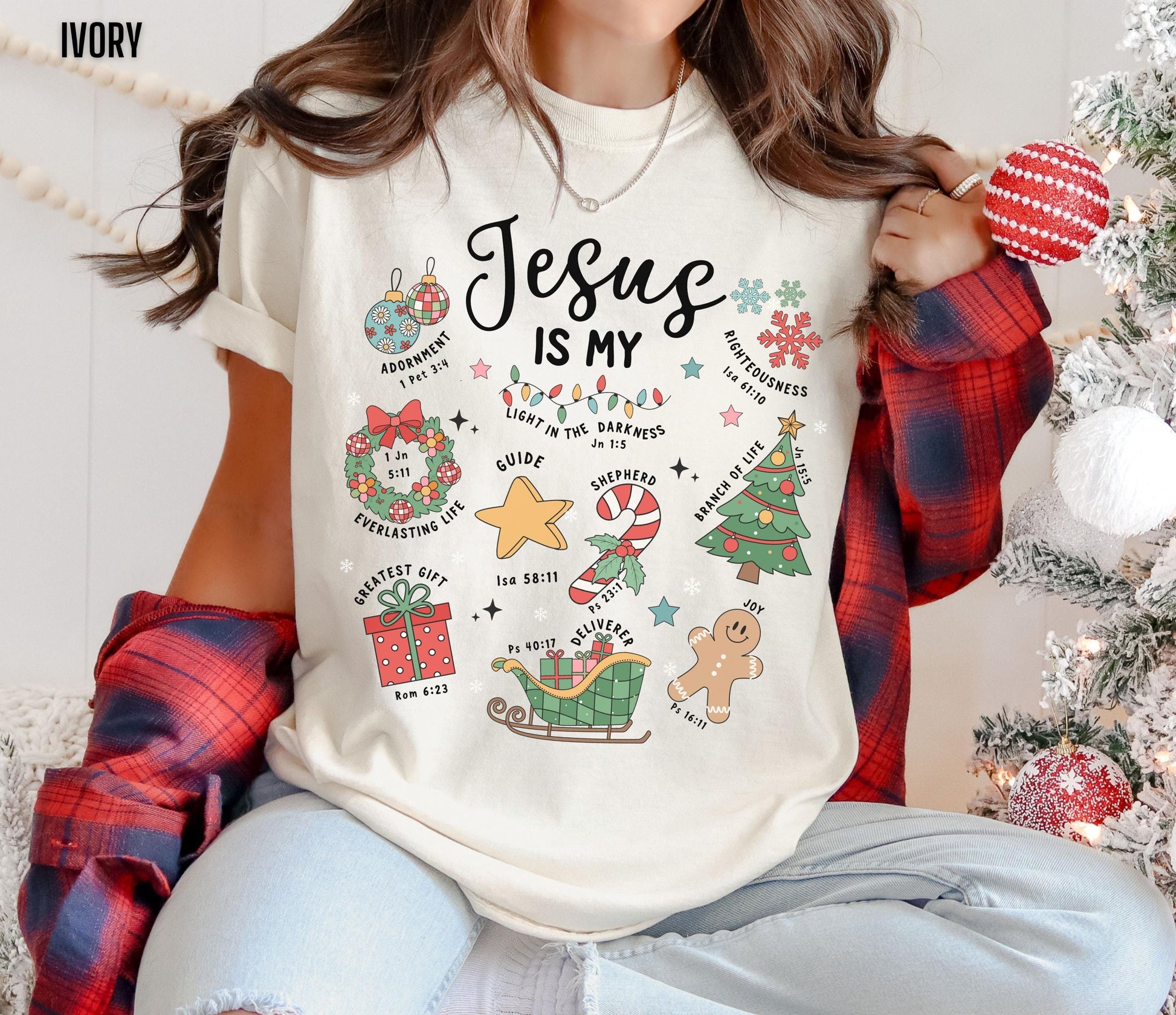 Christian Christmas Sweatshirt – Jesus Birth Faith Holiday Graphic Pullover