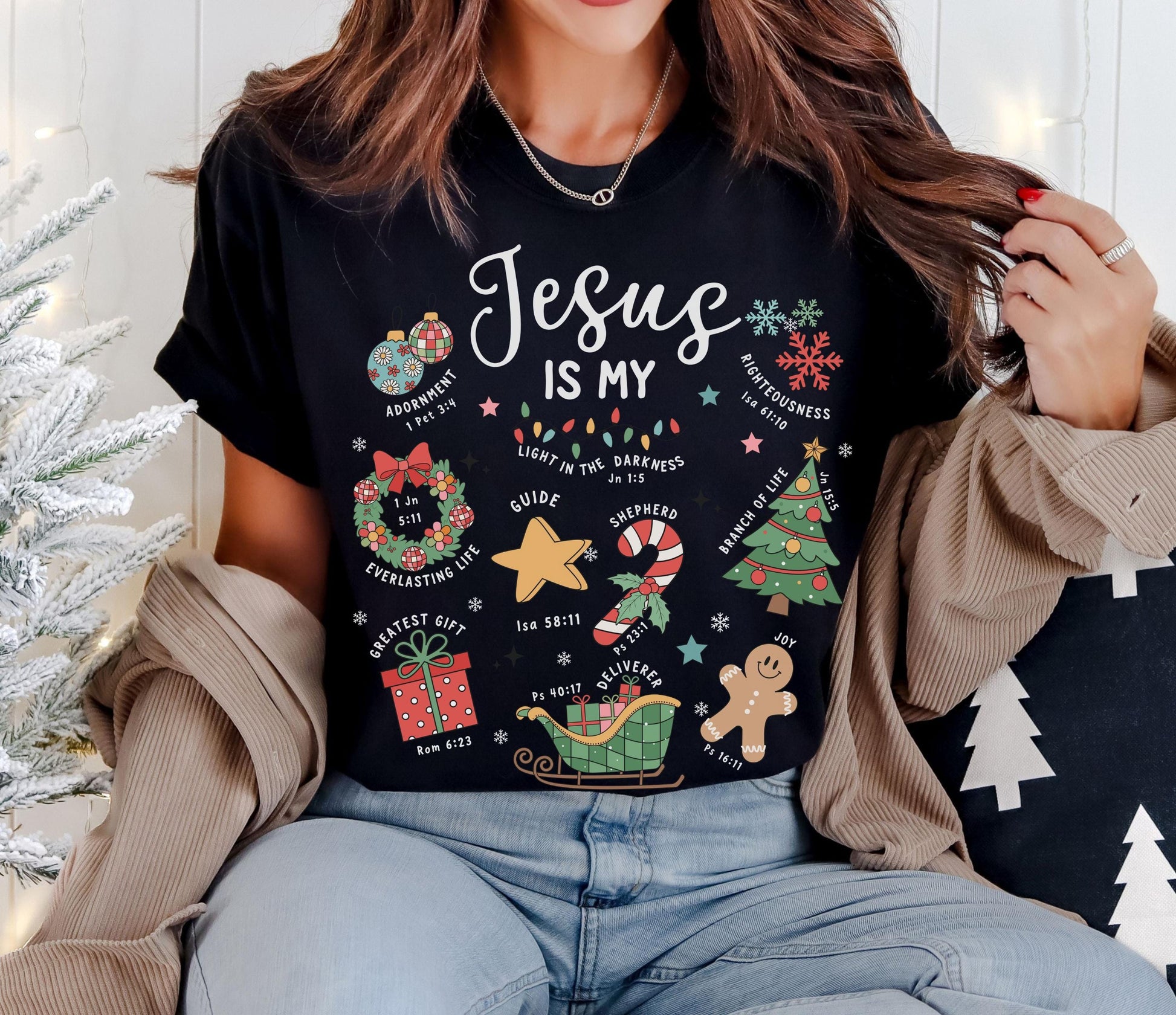 Christian Christmas Sweatshirt – Jesus Birth Faith Holiday Graphic Pullover