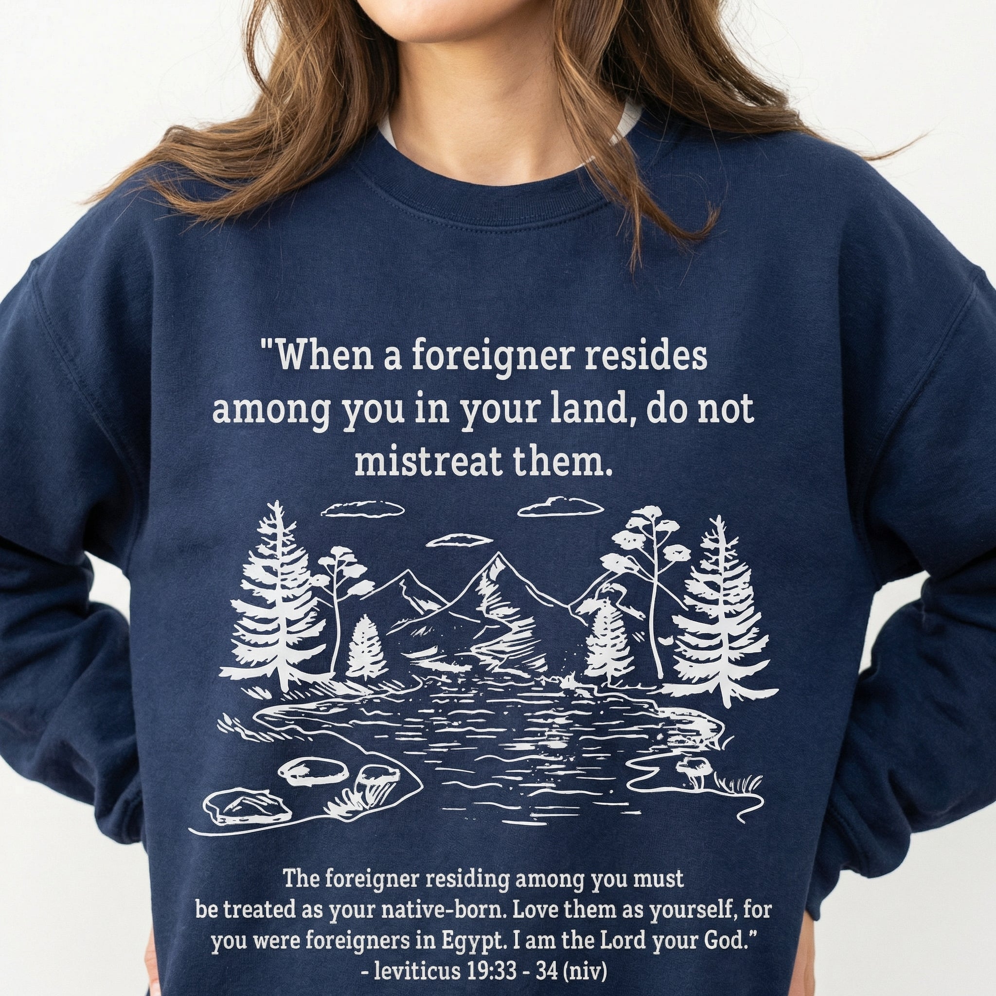 Christian Compassion Message T-Shirt – Leviticus 19 Scripture Graphic