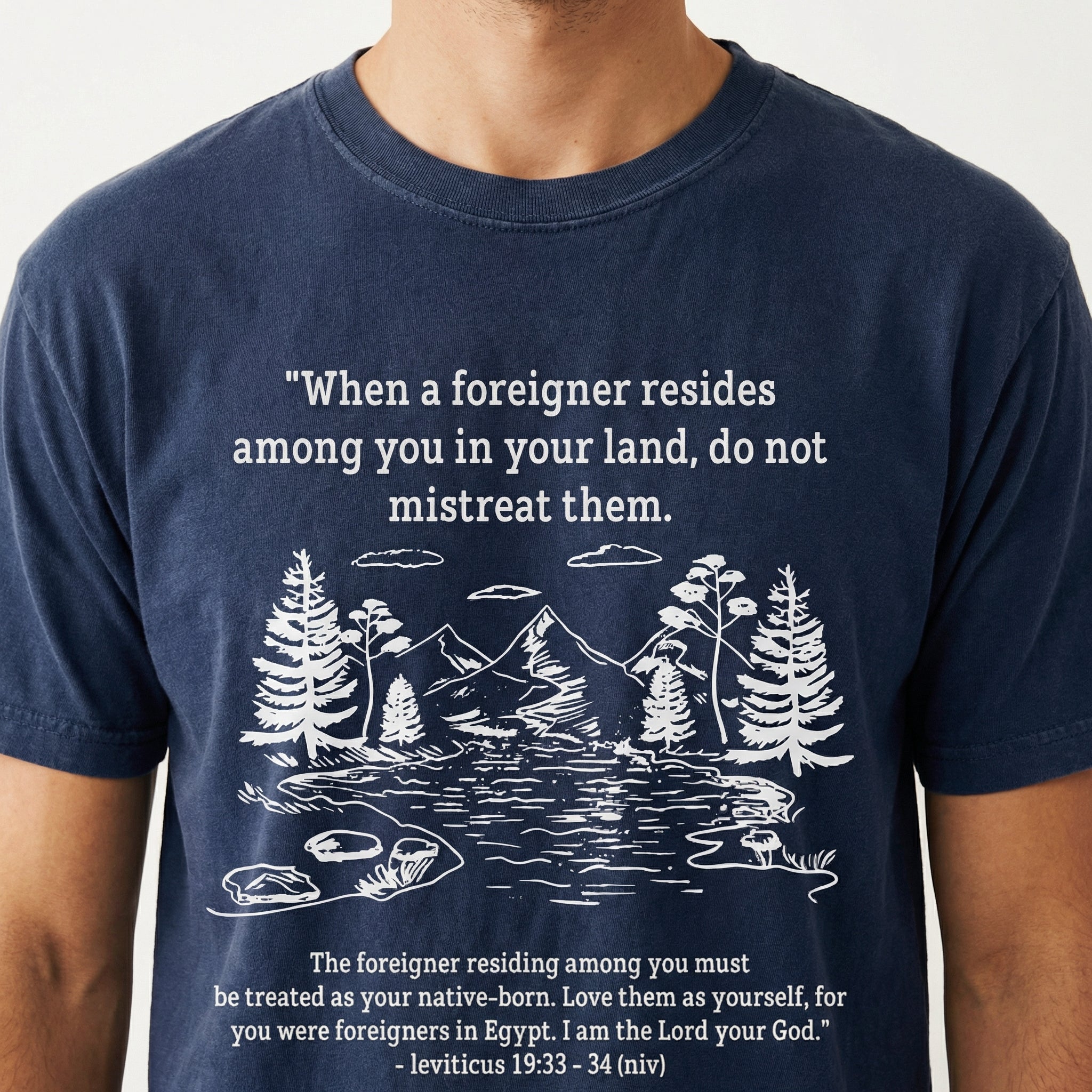 Christian Compassion Message T-Shirt – Leviticus 19 Scripture Graphic