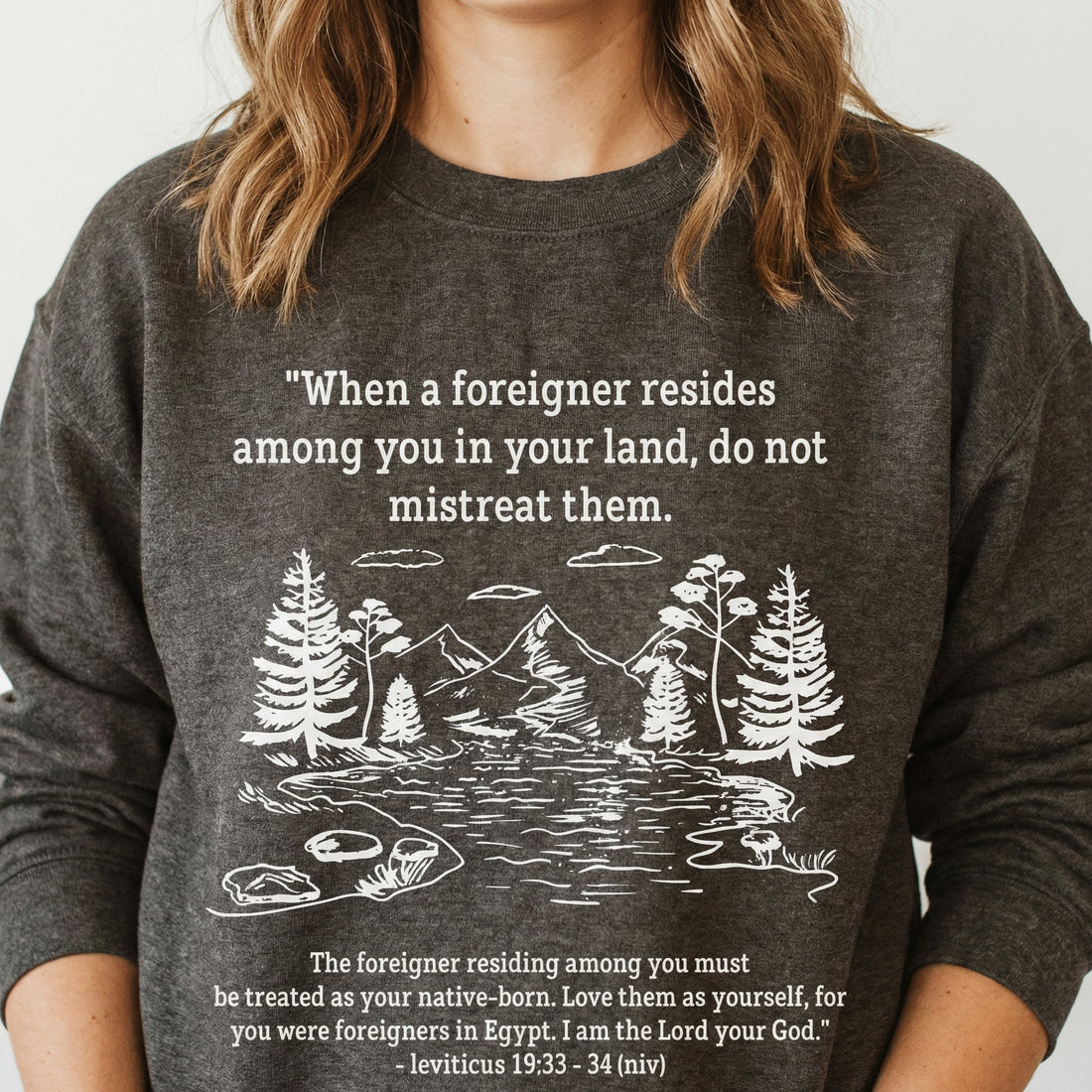 Christian Compassion Message T-Shirt – Leviticus 19 Scripture Graphic