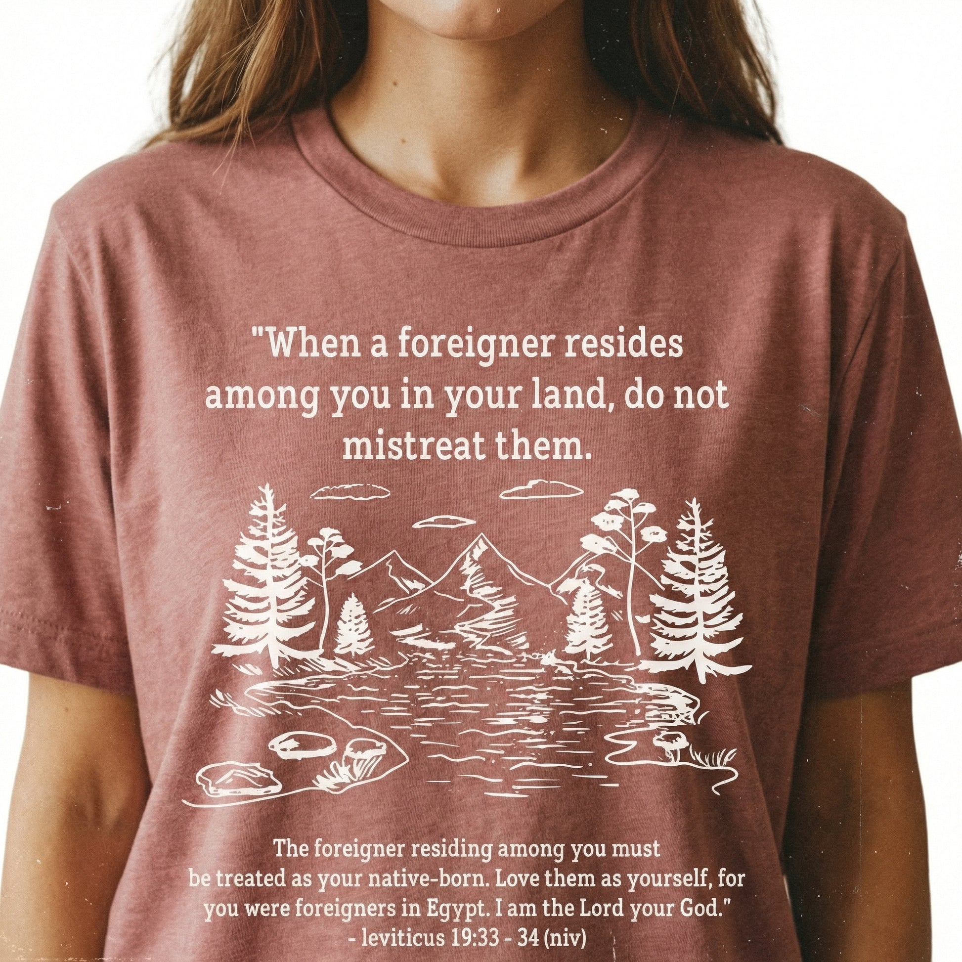 Christian Compassion Message T-Shirt – Leviticus 19 Scripture Graphic