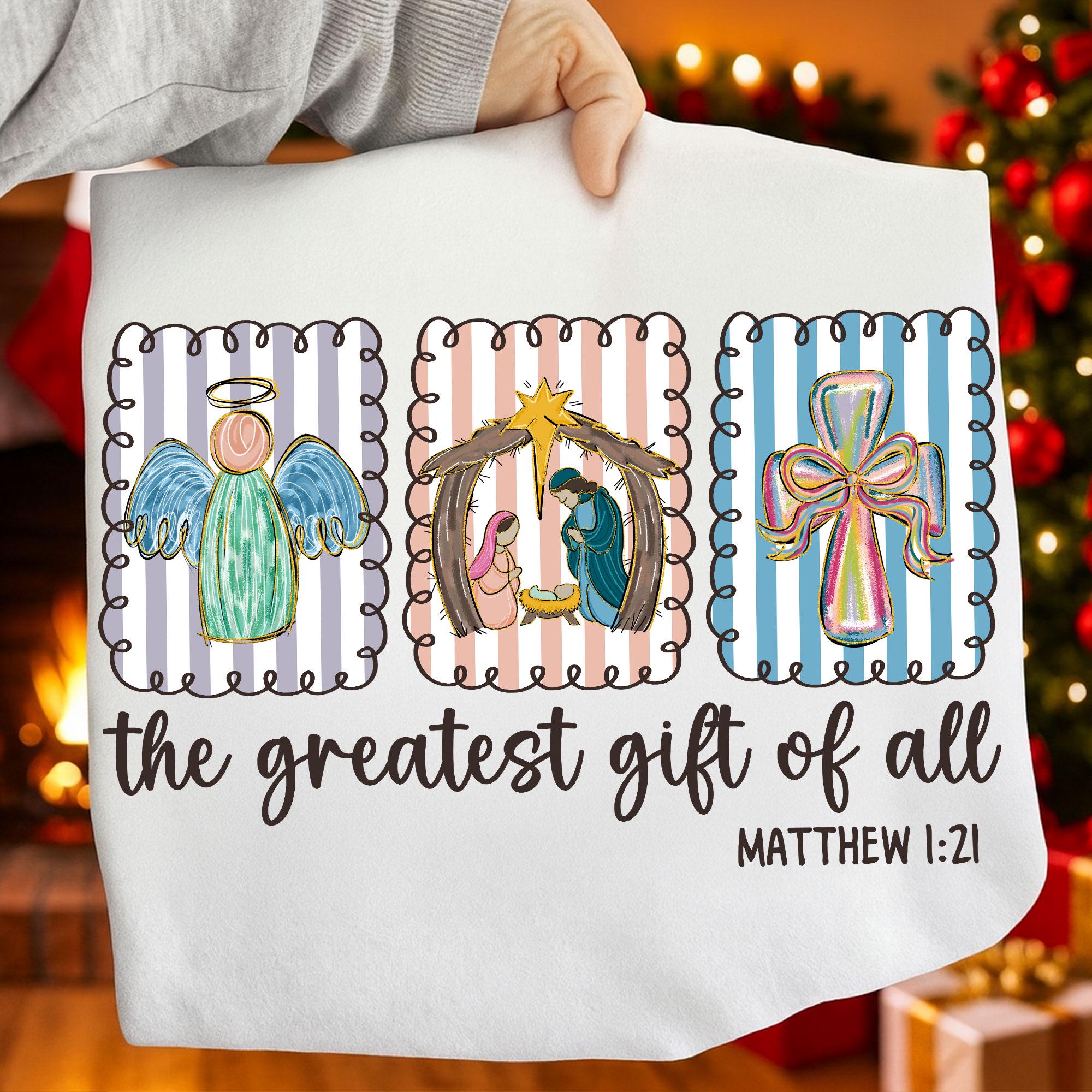 Christian Nativity Scene Christmas Shirt, Faith Holiday Tee, Holy Family Christmas Gift