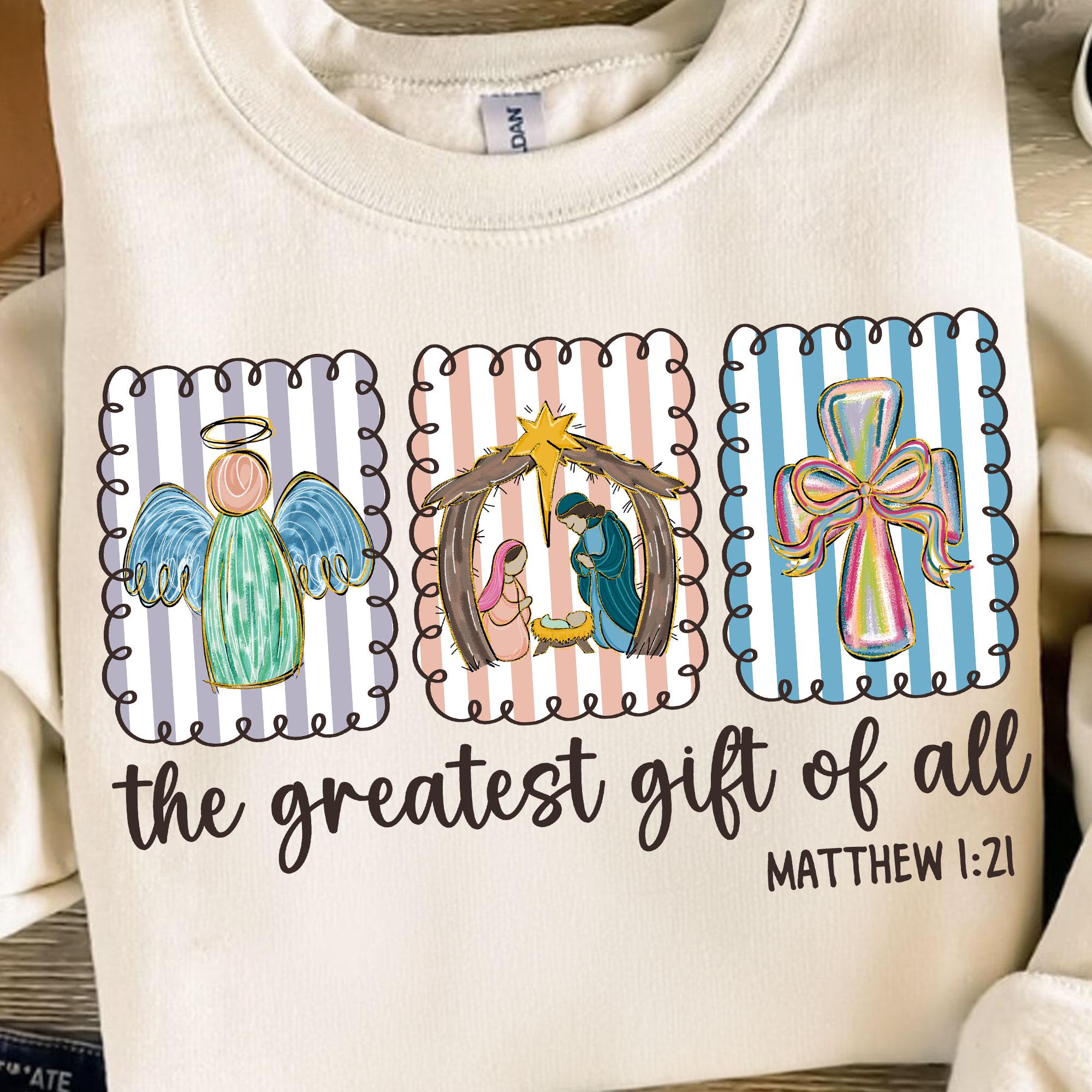 Christian Nativity Scene Christmas Shirt, Faith Holiday Tee, Holy Family Christmas Gift