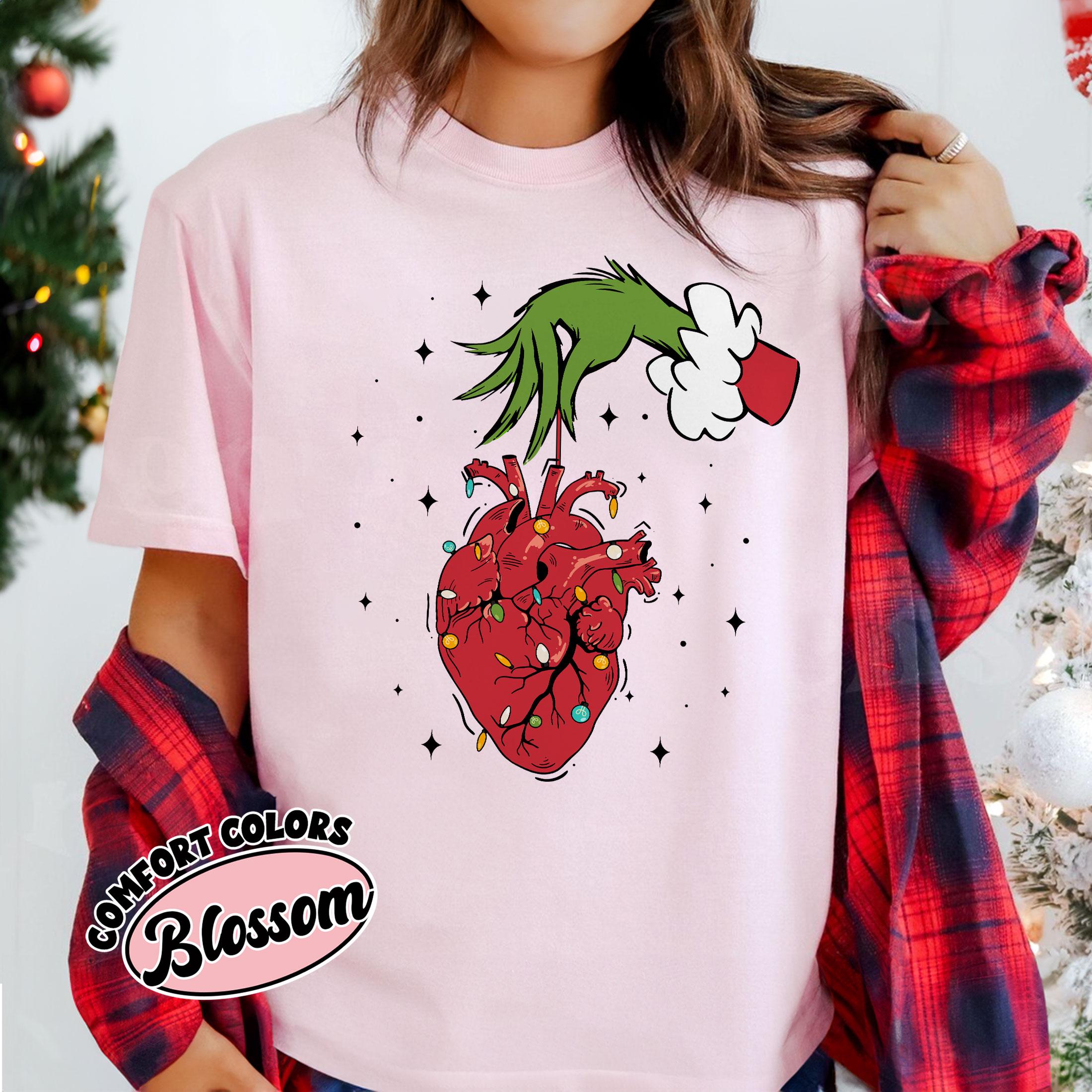 Christmas Cardiac Nurse Shirt – Heart Anatomy Holiday T-Shirt, Funny ICU Nurse Gift