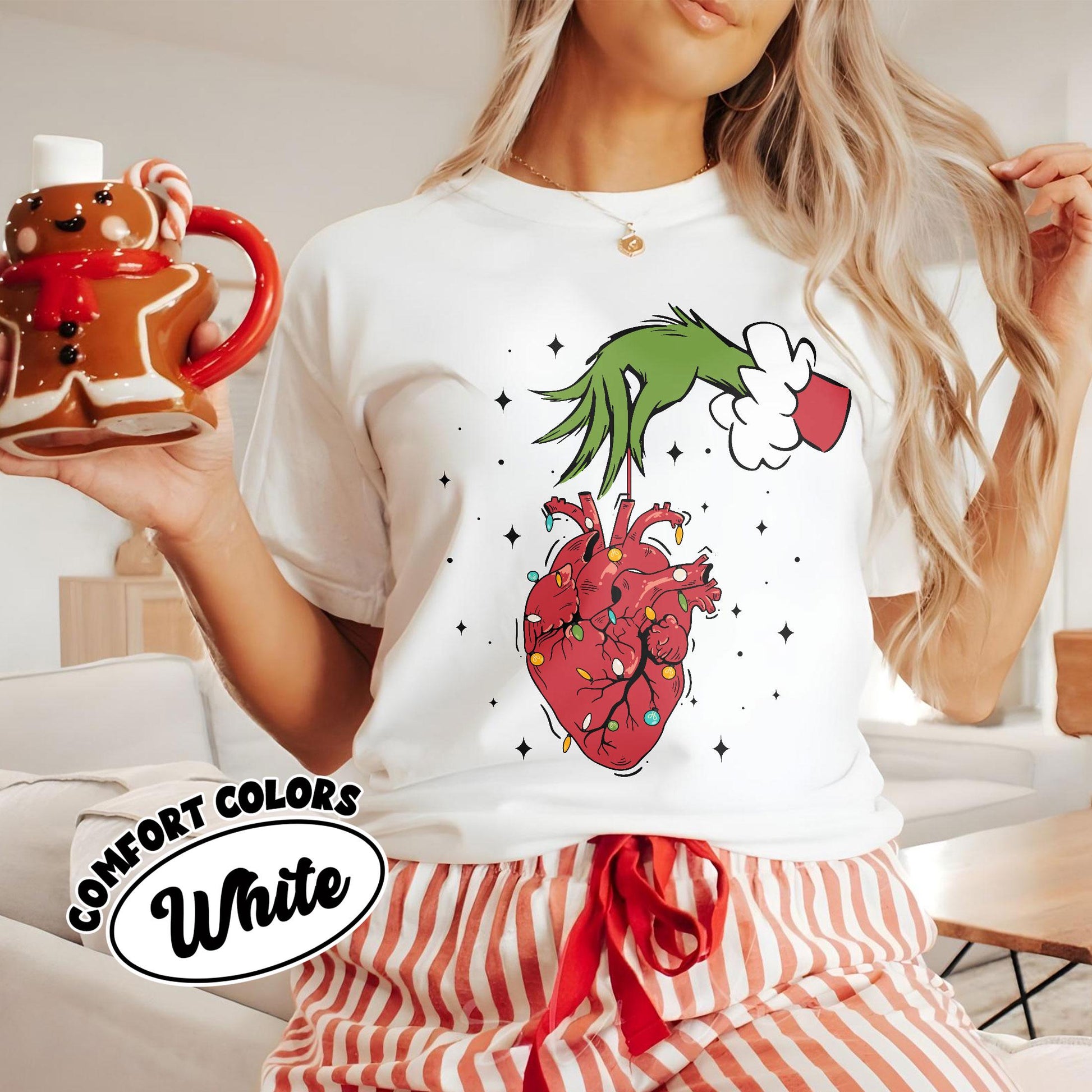 Christmas Cardiac Nurse Shirt – Heart Anatomy Holiday T-Shirt, Funny ICU Nurse Gift