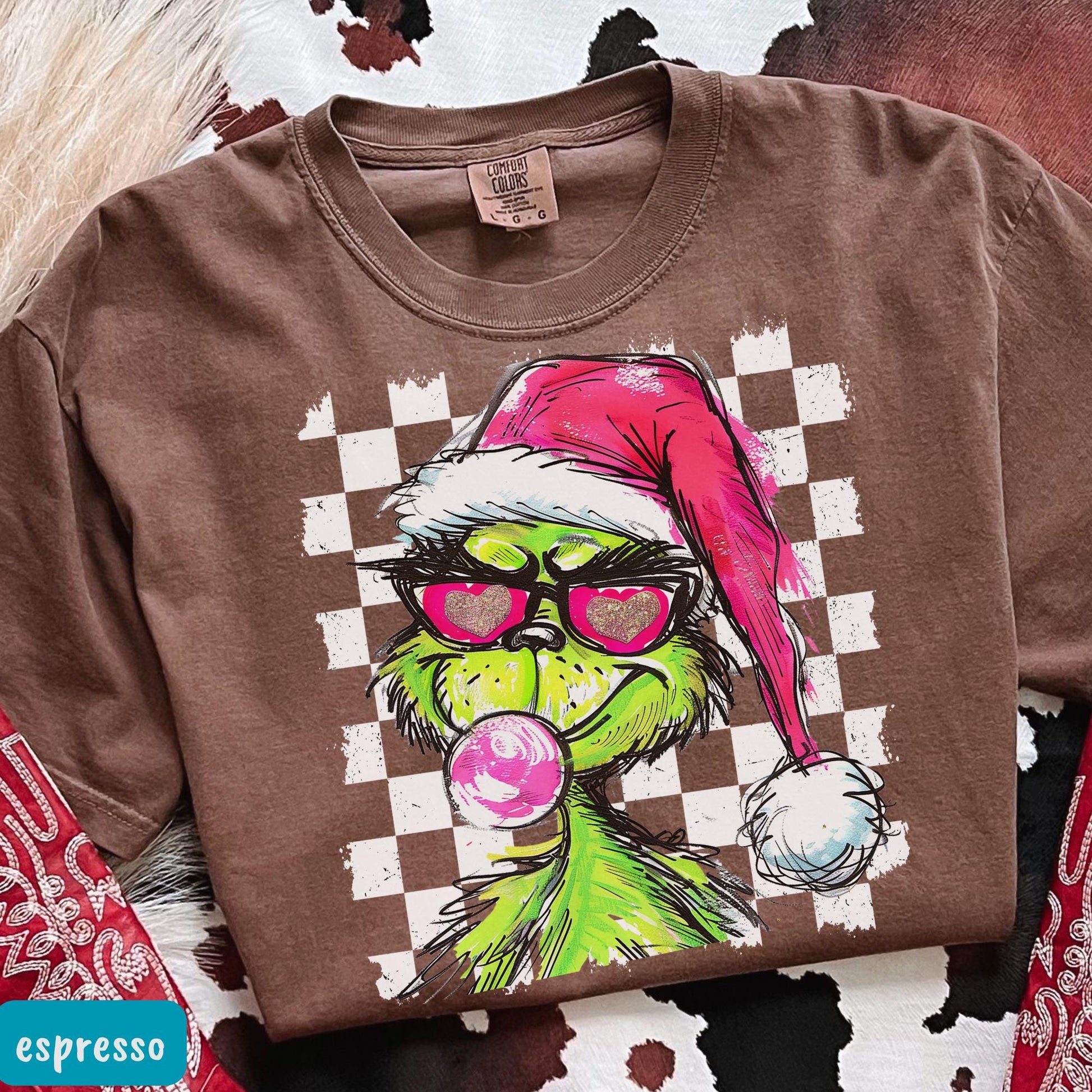 Christmas Checkered Grinch Shirt – Funny Grinchmas Tee – Ew People Christmas Shirt – Holiday Gift