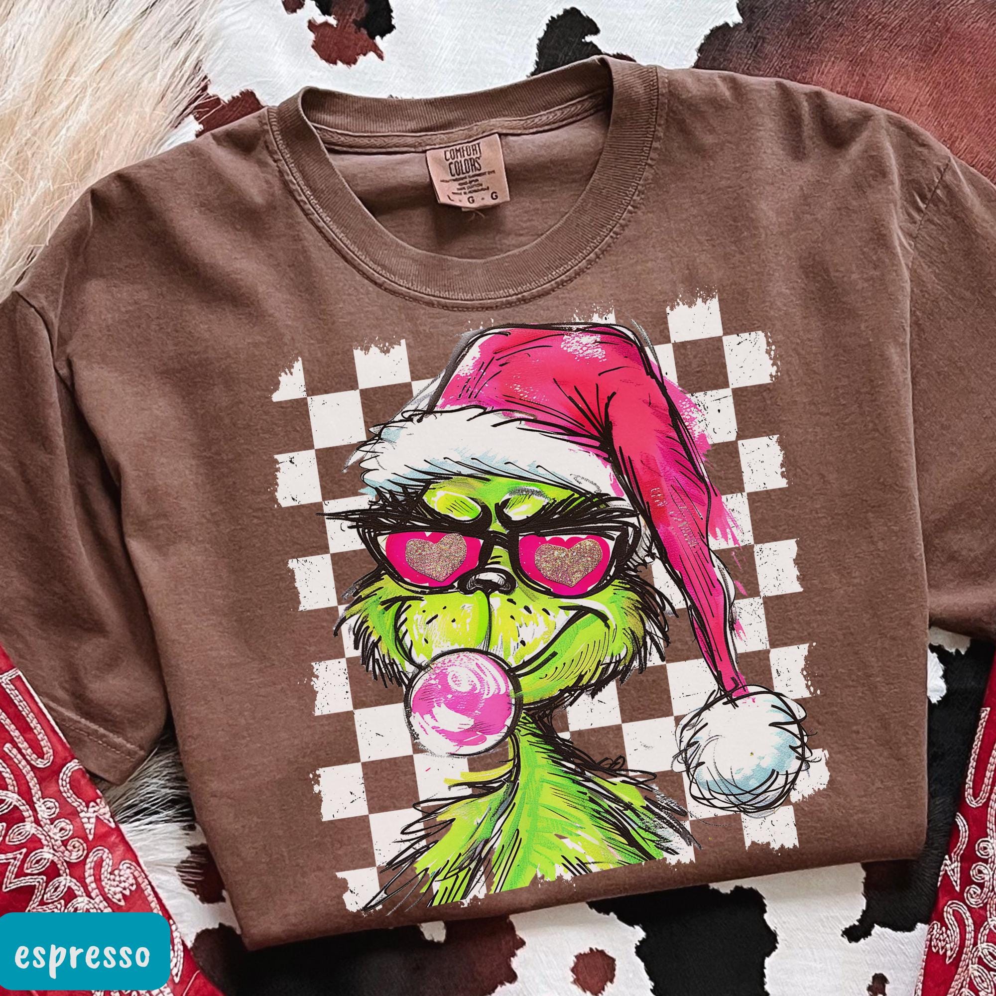 Christmas Checkered Grinch Shirt – Funny Grinchmas Tee – Ew People Christmas Shirt – Holiday Gift