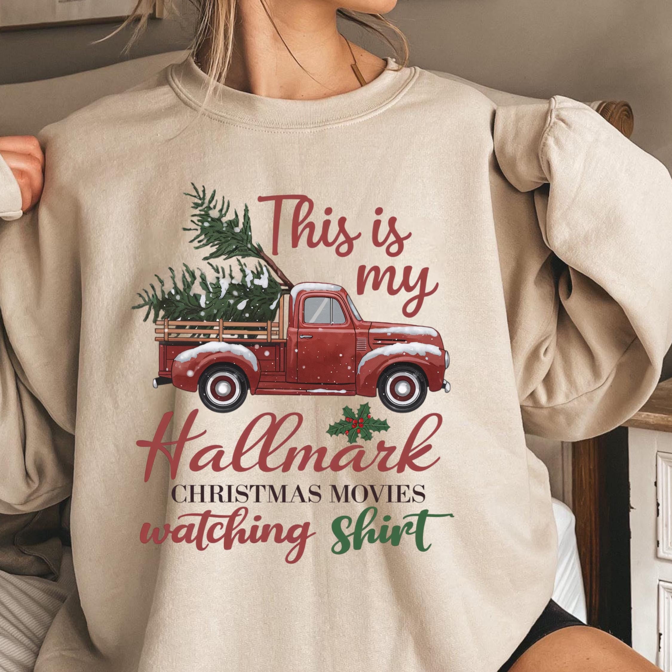 Christmas Movie Watching Sweatshirt – Holiday Crewneck for Family Matching